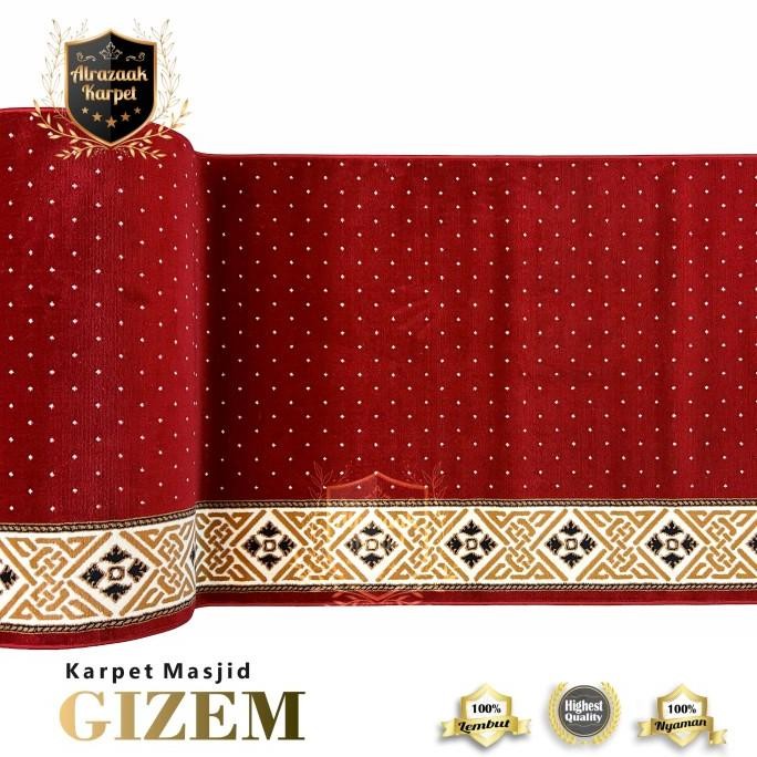 Karpet/Sajadah Masjid Mushola Gizem Meteran Tebal Murah Polos 10mm L67J