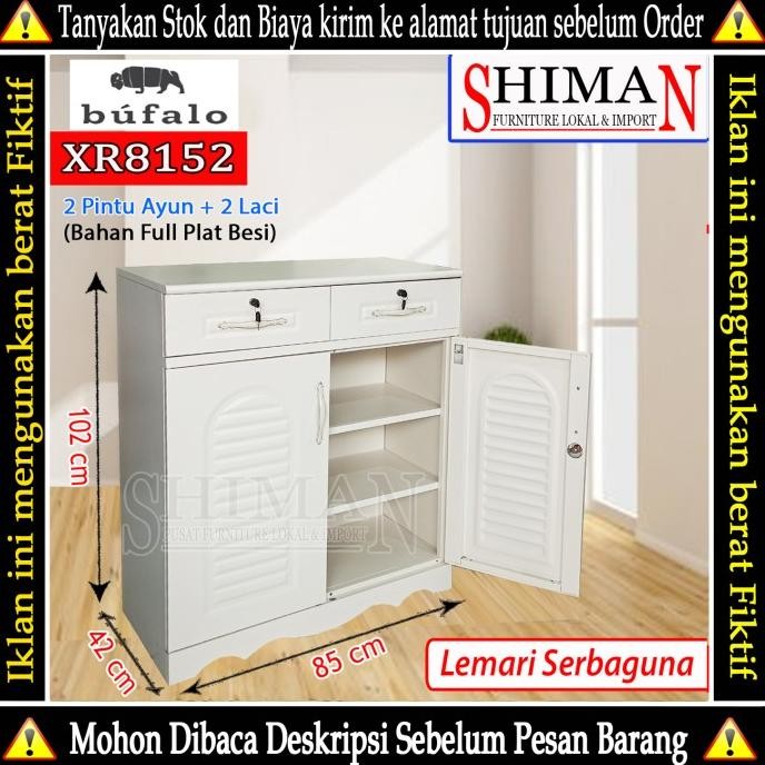 

TERMURAH - Lemari 1/2 Cabinet Besi Swing Door XR 8152 BUFALO