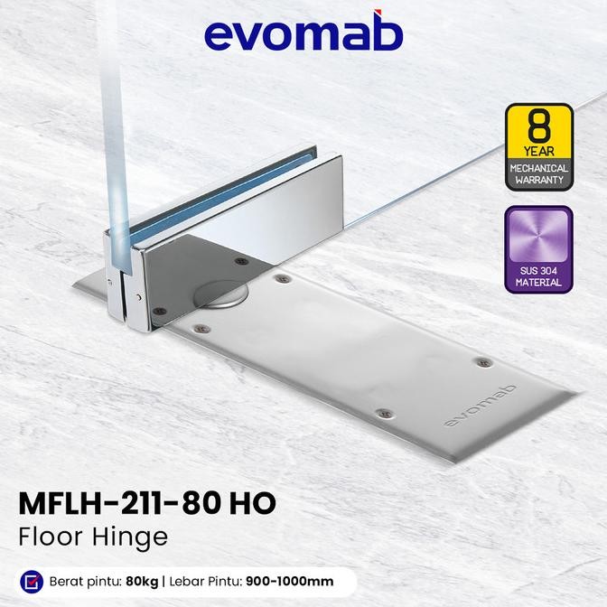 Terlaris evomab Floor Hinge Engsel Lantai Tanam Pintu Kaca Hold Open SALE