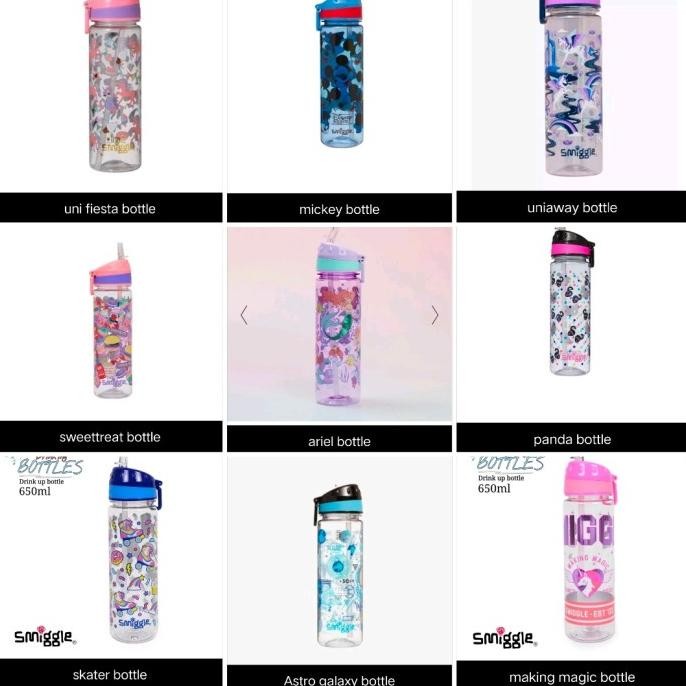 Grosir Smiggle Botol Minum 650 Ml Bpa Free/Drink Bottle Minecraft, Ariel, Uni