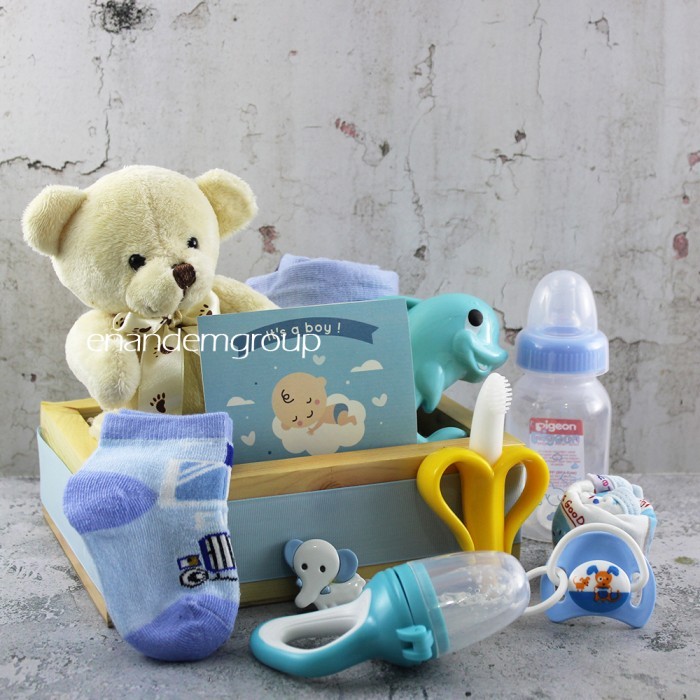 

New Arrival Hampers / Kado / Baby Gift / Parcel Lahiran Bayi Laki Laki Chlovis Baru