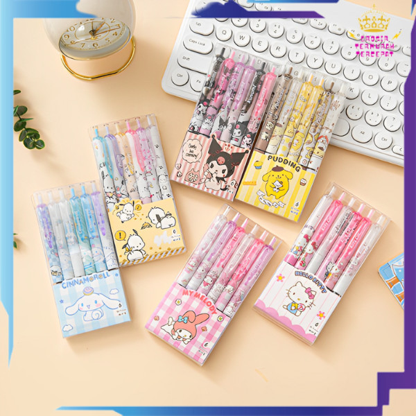 

Gtt Pulpen Mekanik 0.5Mm Pena Gel Set Isi 6 Pcs Motif Kartun Series