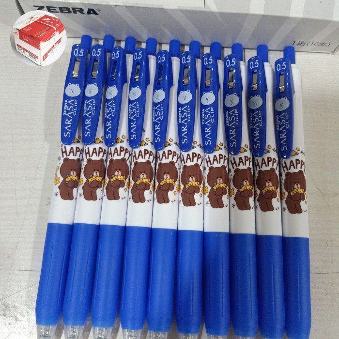 

Sarasa Pulpen 0.5 Zebra Biru Edisi Karakter / Pen Sarasa Ballpoint Line Friends