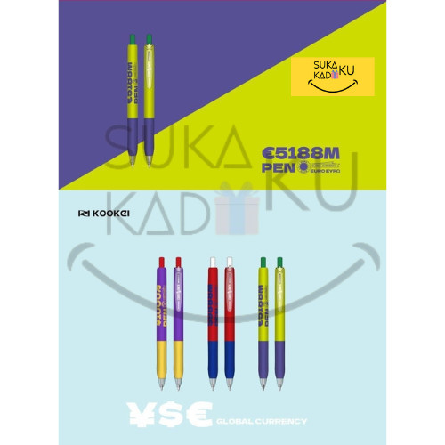 

Kookei Retractable Gel Pen Set 3Pcs International Pulpen Gel Cetek 0.5 Mm Alat Tulis