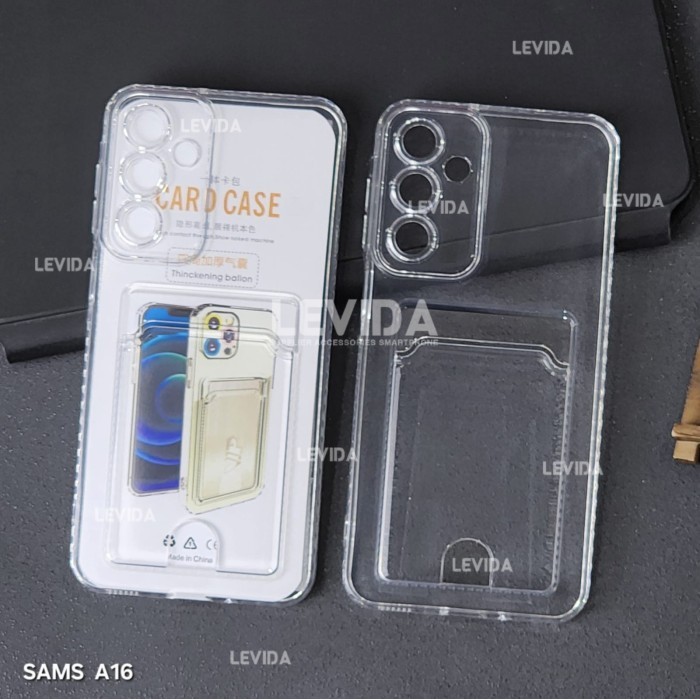 

Samsung A16 Clear Wallet Card Case Bening / Card Holder Kart