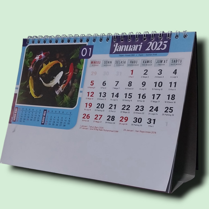 

Kalender Meja Terbaru Tahun 2025 Standar Pk Bo [ Uk 21 15,5Cm ] Motif Pemandangan Alam