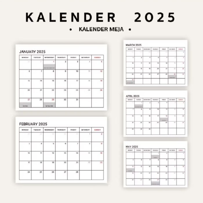 

Kalender Meja Duduk 2025 Simple Monthly Planner