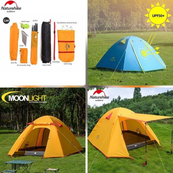 Tenda Naturehike Professional 2 Nh18Z044-P Tent Camping Ultralight Zea_Sez
