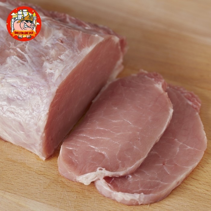 

DAGING KARBONAT HAS LUAR SLICE 1.5 CM PORK LOIN BABI BALI LESS FAT
