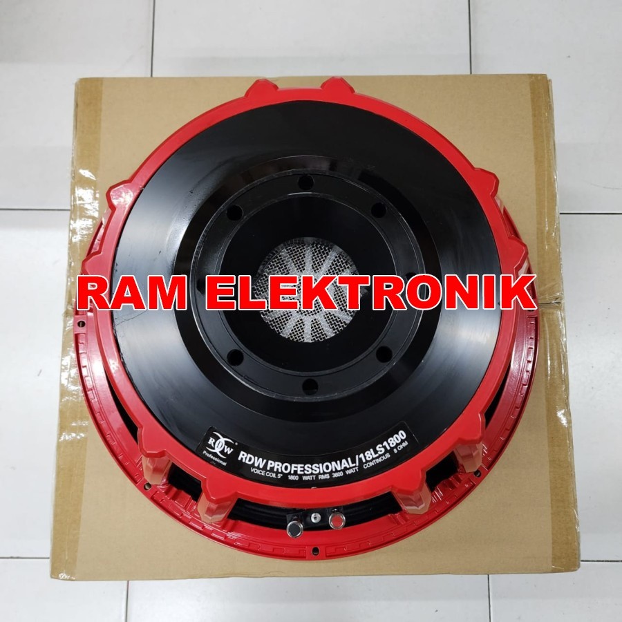 Komponen Speaker RDW 18LS1800 / 18 LS1800 / 18 LS 1800 Original 18 Inch MAX 3600 Watt