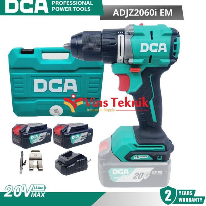 Dca Adjz2060 Impact Drill Brushless Dca Adjz2060I Bor Baterai