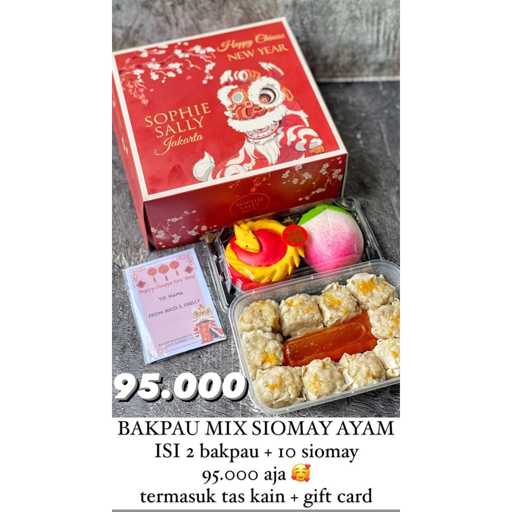 

BAKPAU MIX SIOMAY AYAM BOX / PAKET IMLEK / HAMPERS CNY - READY