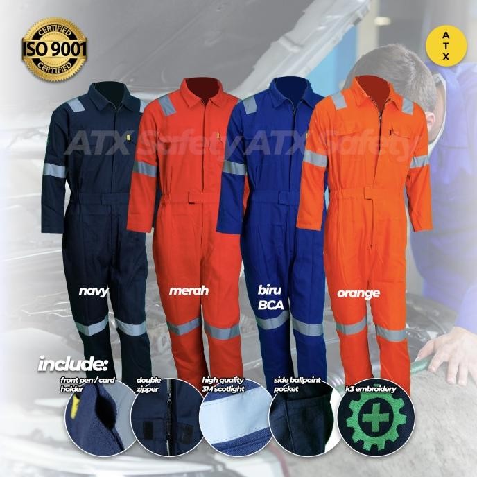 Wearpack Terusan ATX / Baju Safety Jumpsuit ATX / Wearpak / Werpak