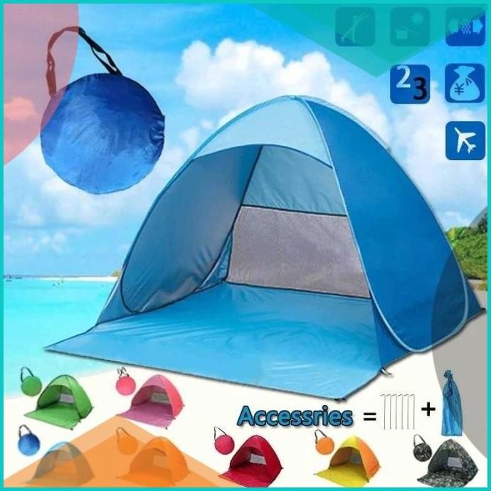 Tenda Camping Lipat Dewasa Kapasitas 3-4 Orang Tenda Lipat Otomatis 07
