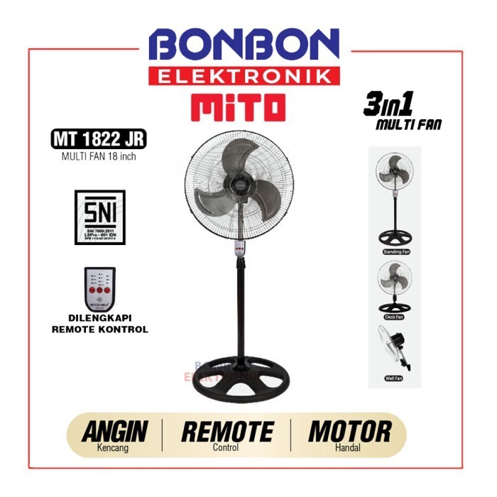 MITO KIPAS ANGIN BESI MT 1822 JR / 1822JR MITOCHIBA 18INC REMOTE