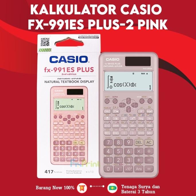 

Kalkulator Casio fx-991ES plus-2 Calculator Scientific Kalkulator Ilmiah Standar fx-991ES PLUS-2 Original Pink Hitam Biru