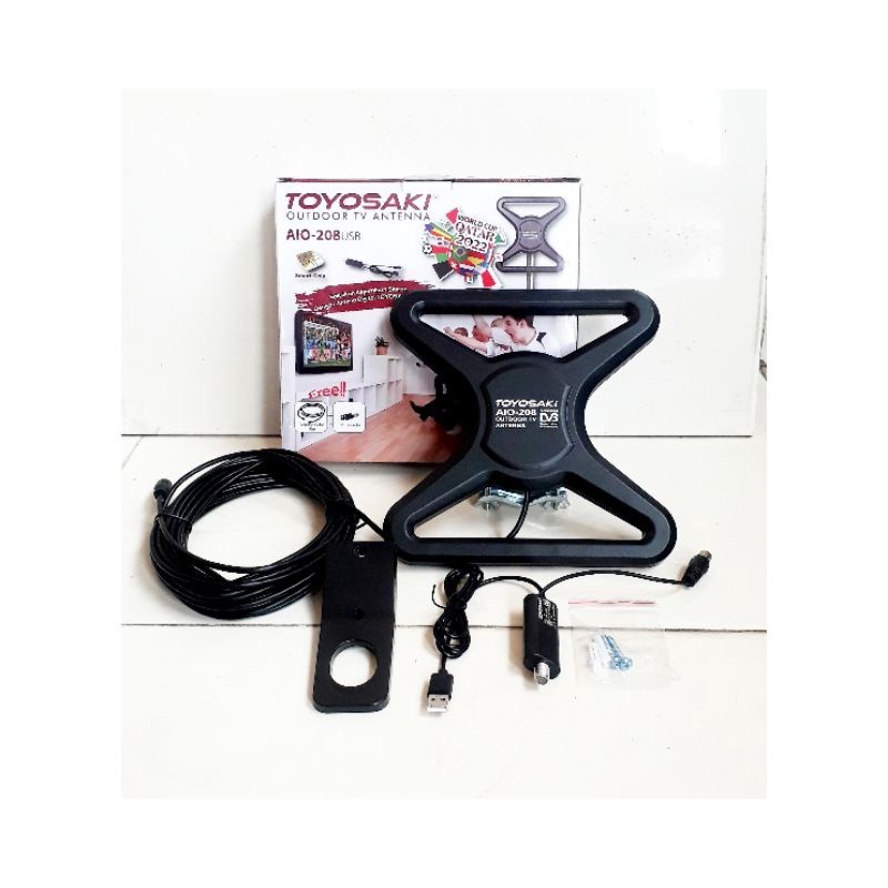 Antena TV digital indoor outdoorTOYOSAKI AIO 208 USB Antena TV dalam Toyosaki