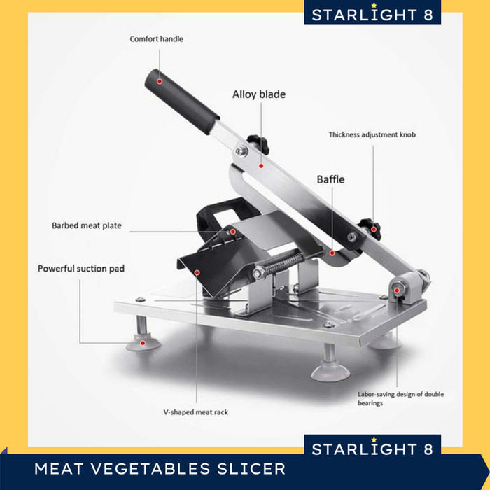 Alat Pemotong Pengiris Daging Slice Tipis Manual Stainless Steel