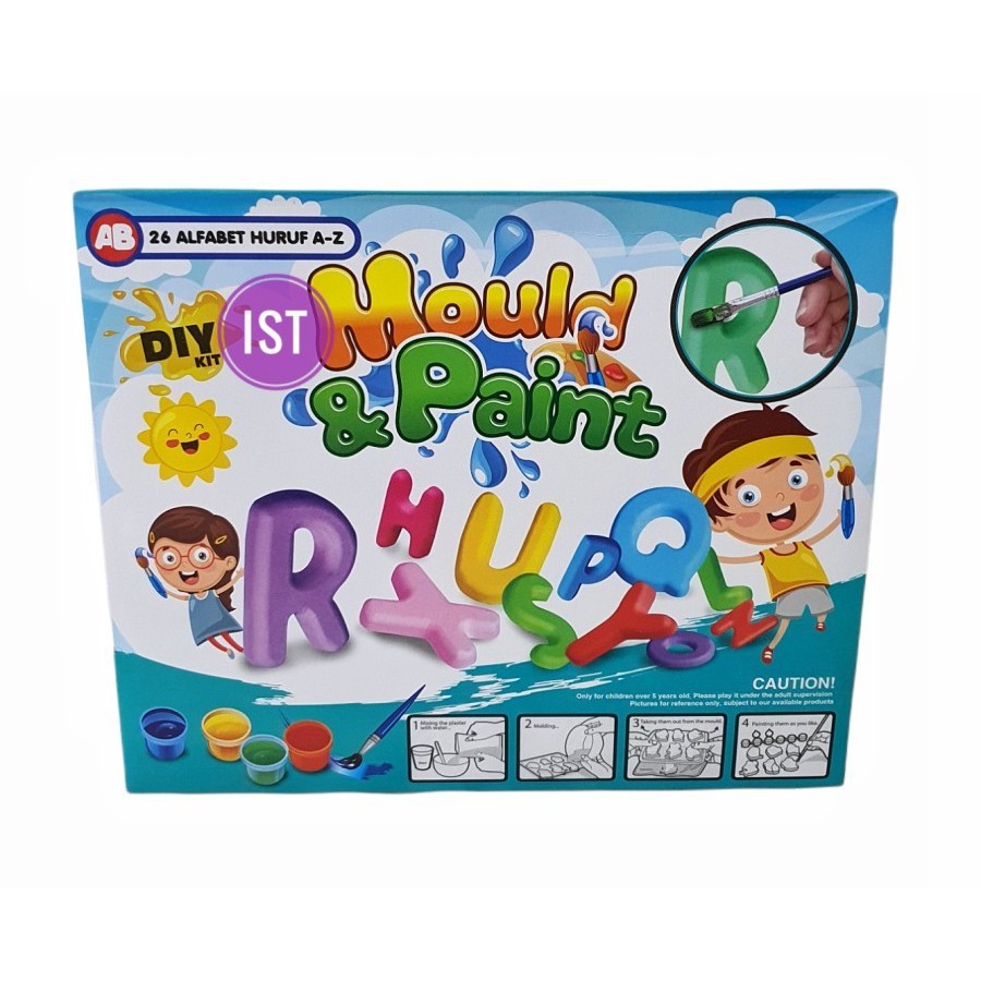 MWN Mainan Edukasi Mould & Paint Mencetak dan Mewarnai Alfabet Huruf SH163