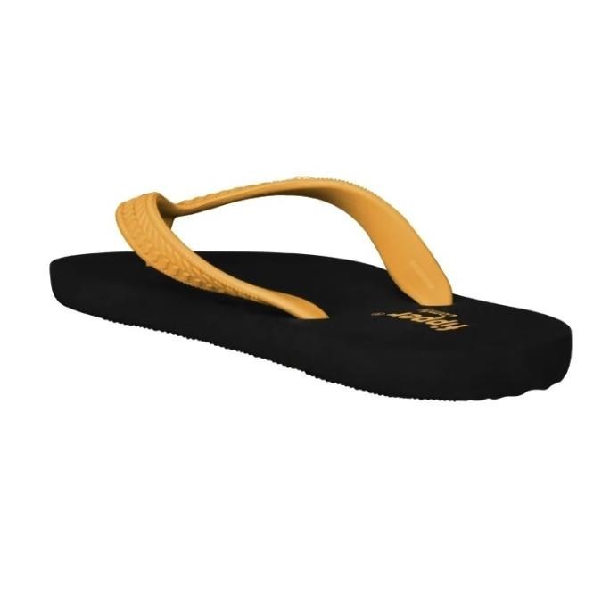 BIG SALE SANDAL FIPPER COMFY ORIGINAL FOR MAN - BLACK/YELLOW !!!!!