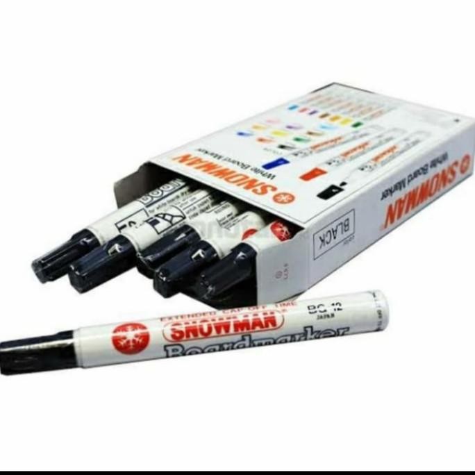 

spidol snowman white board 1 dus isi 12 BS76