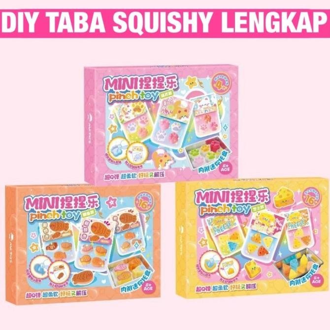 Terlaris [ Ready ] Mainan Anak DIY Taba Squishy Kreasi Banyak Model Mini Paw / Taiyaki / Cheese Coco