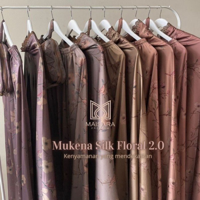 Minajshop Mukena Silk Floral Maisara Premium