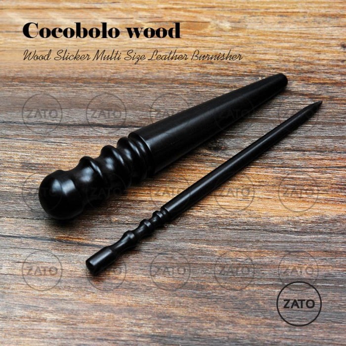 

HOT PROMO Wood Slicker 2 pcs Cocobolo wood Multi Size Leather Burnisher