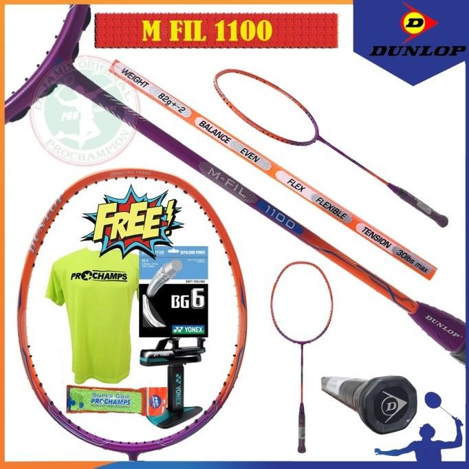 Spesial Dunlop M Fill 1100 / Mfil1100 Raket Badminton Original