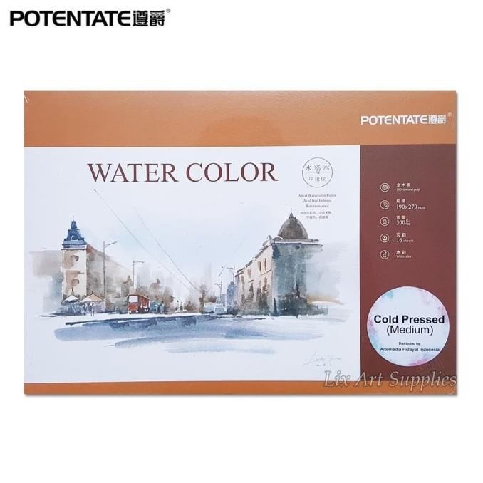 

TERMURAH Potentate Watercolor Pad - Cold Pressed 300gsm (19 x 27cm)