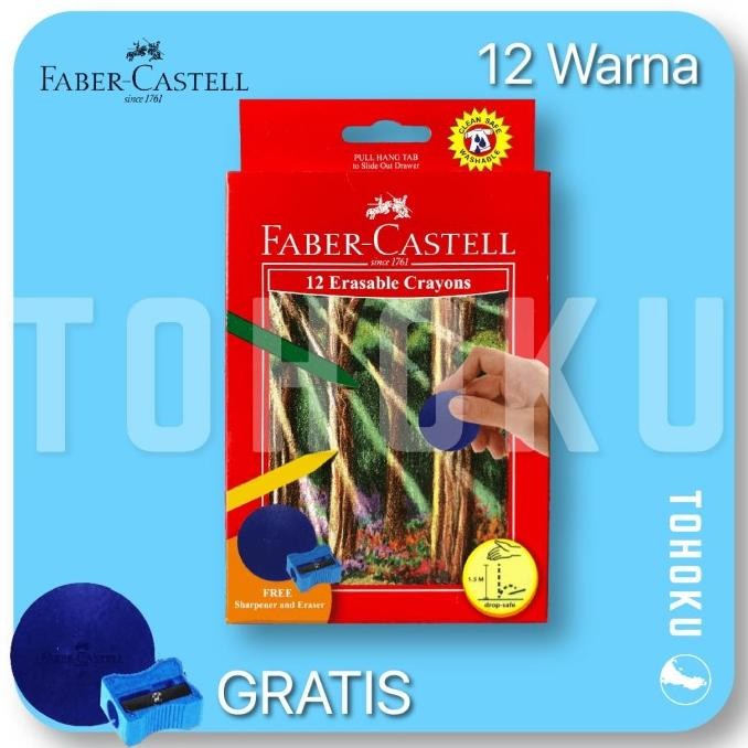 

HOT SALE Crayon Faber Castell Erasable dapat Dihapus 12