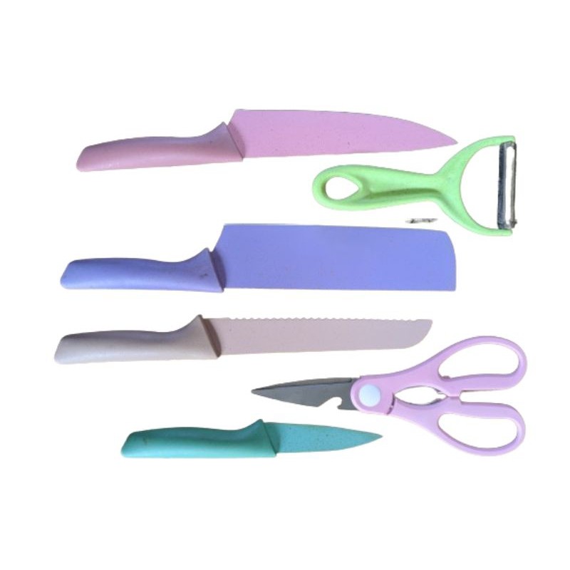 Kitchen Knife Set 6 Pcs | Pisau Set