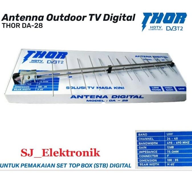 ANTENA LUAR TV DIGITAL THOR DA 28 ANTENNA OUTDOOR THOR DA-28 ASLI