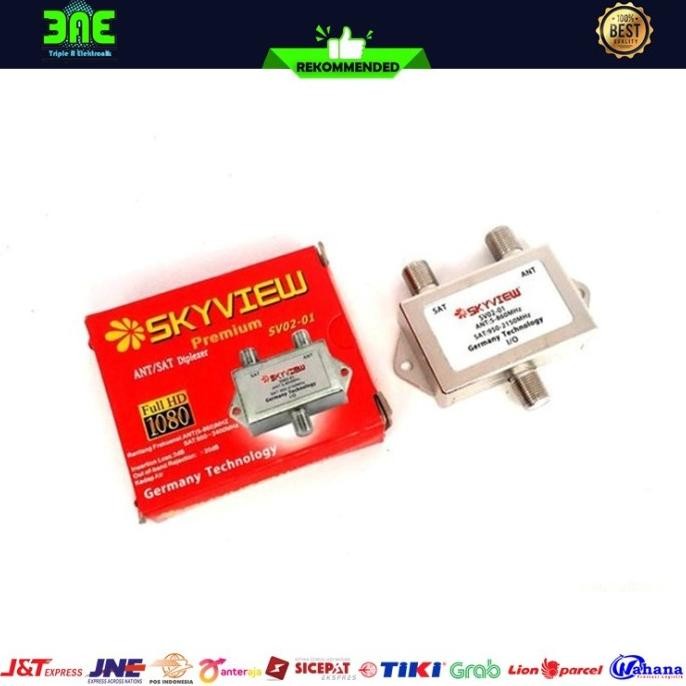 SKYVIEW MIXER DUPLIXER ANTENA TV & PARABOLA ALAT GABUNGKAN KABEL TERBARU