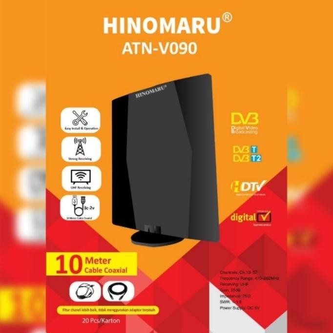 HINOMARU ANTENA DIGITAL BOSTER / ANTENA TV INDOR SET /ANTENA DIGITAL ASLI