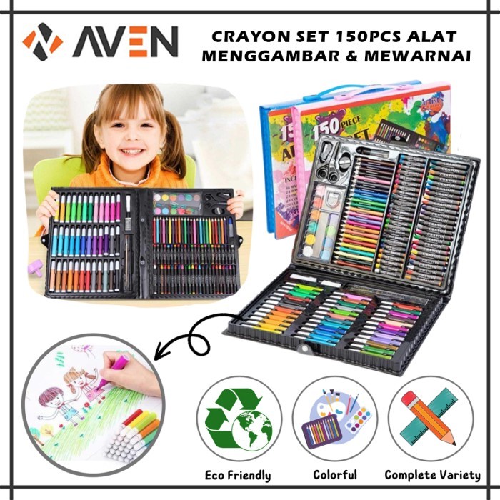 

Aven Crayon Art Set 150 Pcs Pensil Warna Alat Lukis Gambar Untuk Anak