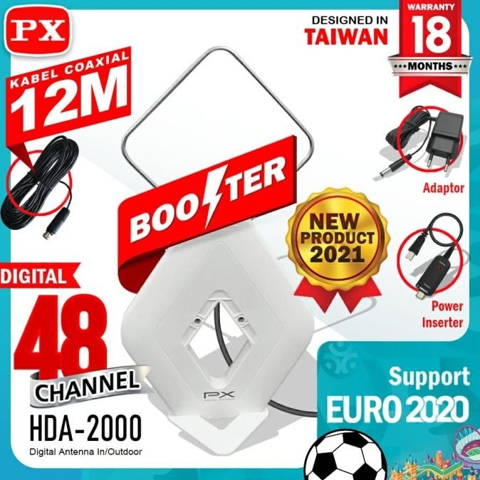 PX HDA 2000 - ANTENA TV DIGITAL ANALOG BOOSTER INDOOR OUTDOOR HDA2000 TERBAIK