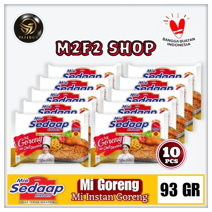 

HOT SALE! Mie Sedaap Instant Mi Goreng Ala Chef Devina Bag - 93 gr (Harga 10 Pcs)