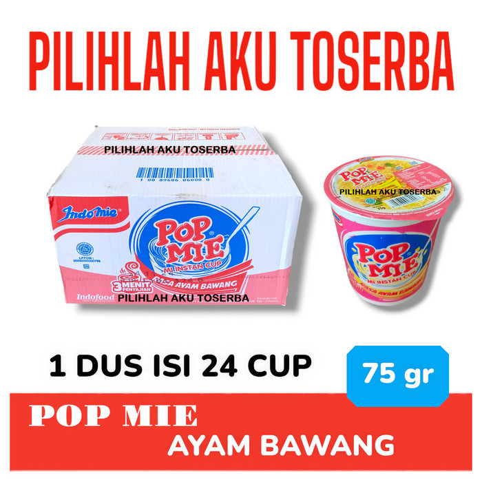 PROMO Mie Instant POP MIE Rebus Rasa AYAM BAWANG - ( Harga 1 DUS )