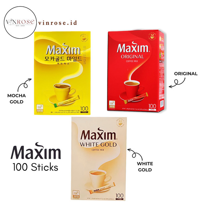 

Maxim Mocha Gold dan White Gold 100 Sachets/ Kopi Instant Kemasan