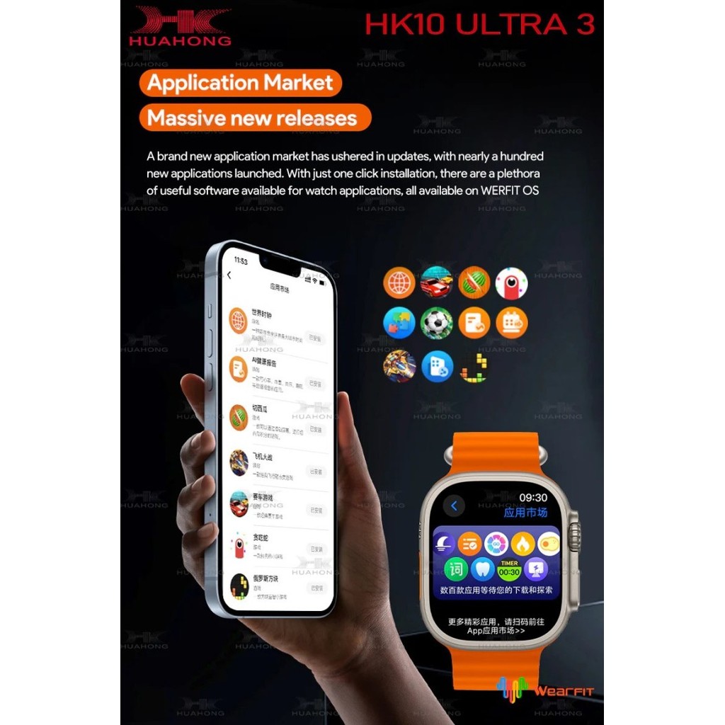 HK9 Ultra 2 Smartwatch AMOLED 2.12inch HK 9 Watch Pria Chat GPT AI