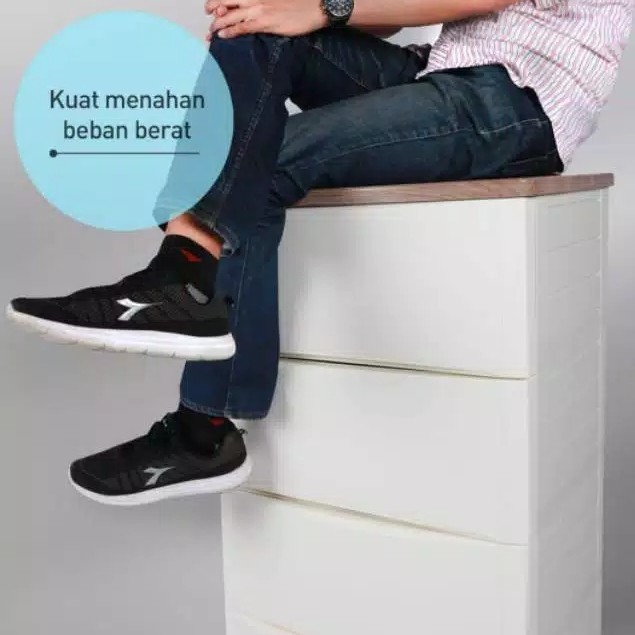 DRAWER CABINET MINIMALIS DRAWER RAK SERBAGUNA RAK SUSUN 3 LACI ODC 03