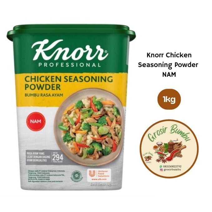 

Knorr Chicken Seasoning Powder NAM 1kg / Kaldu Ayam Non MSG