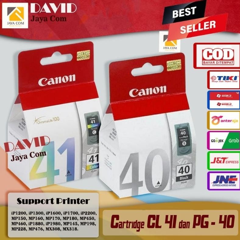 ORIGINAL Catridge Printer Canon 40 + 41 for ip1880, mp450, mp145, ip1980 ad-3