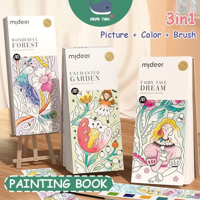 

Mama Ing Deer Watercolor Painting Boo Buu Mewarnai Cat Air Ana