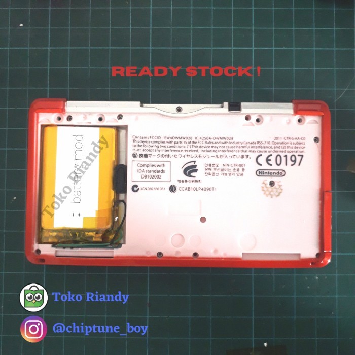 Terlaris Battery Baterai Batre Mod Nintendo 3DS Old Reguler SALE