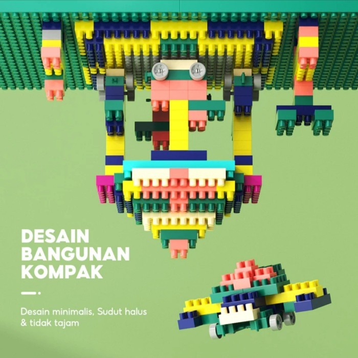 SALE TERLARIS 280PC SQUARE BUILDING BLOCKS BALOK SUSUN KKV MAINAN BRICK LEGO ANAK READYY