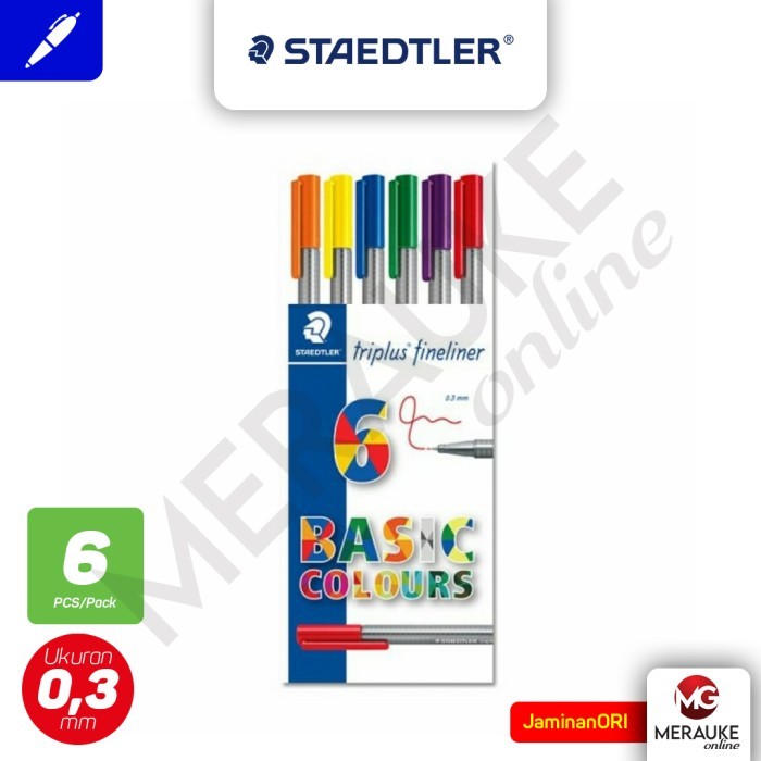 

SALE TERLARIS STAEDTLER TRIPLUS FINELINER BASIC COLOURS 334 B6 READYY