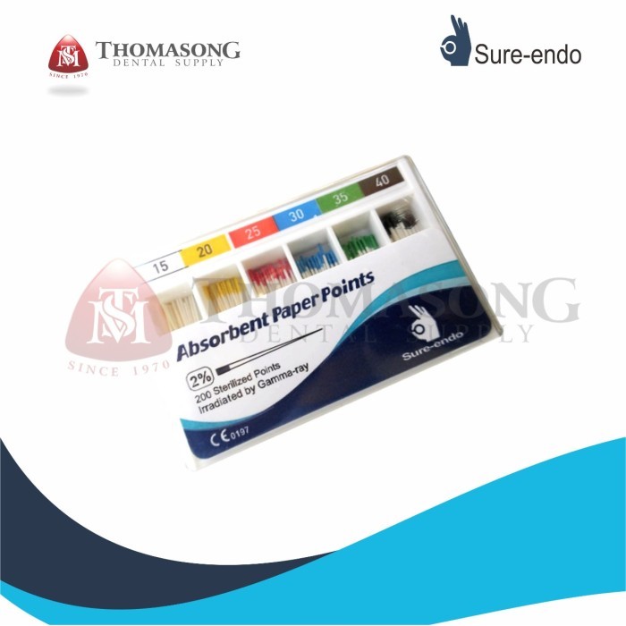 

SALE TERLARIS SURE ENDO ABSORBENT PAPER POINTS .02 TAPER 2% READYY