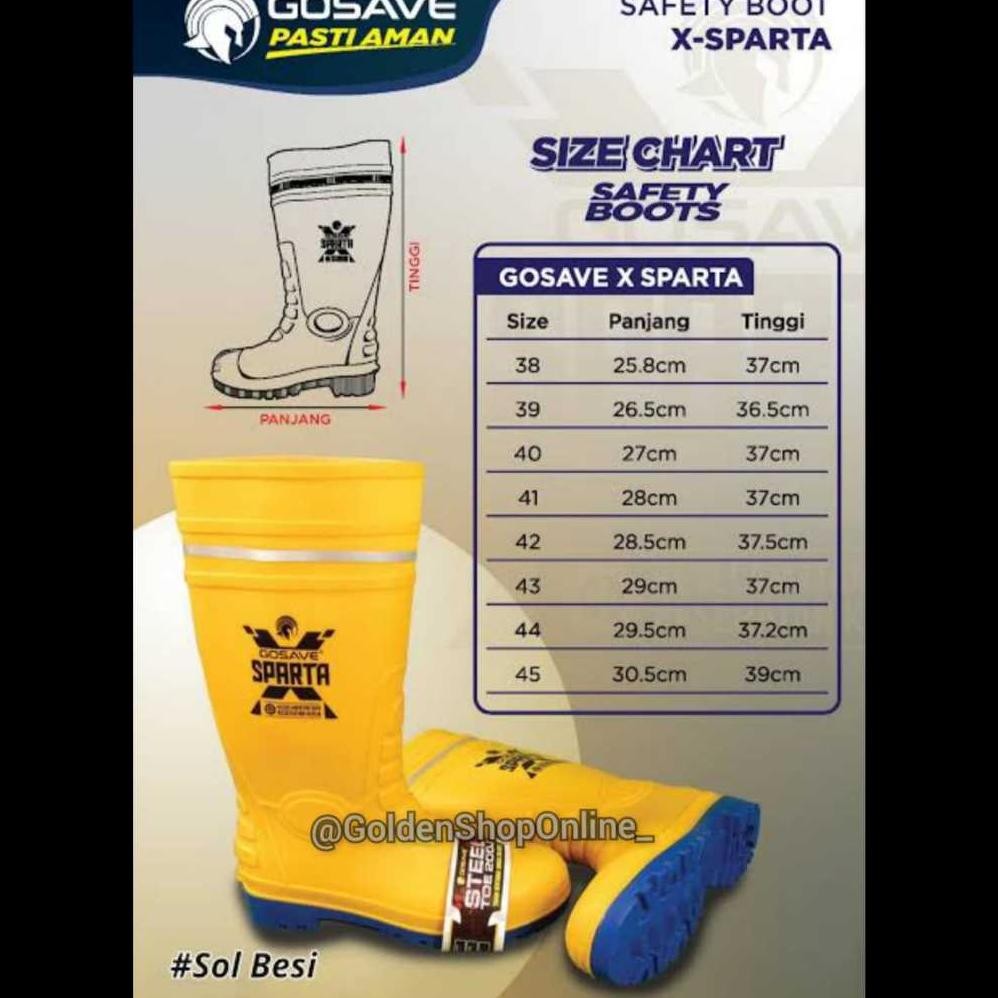 ul-64 Gosave Sepatu Safety Boots Sparta - X Berkualitas